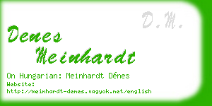 denes meinhardt business card